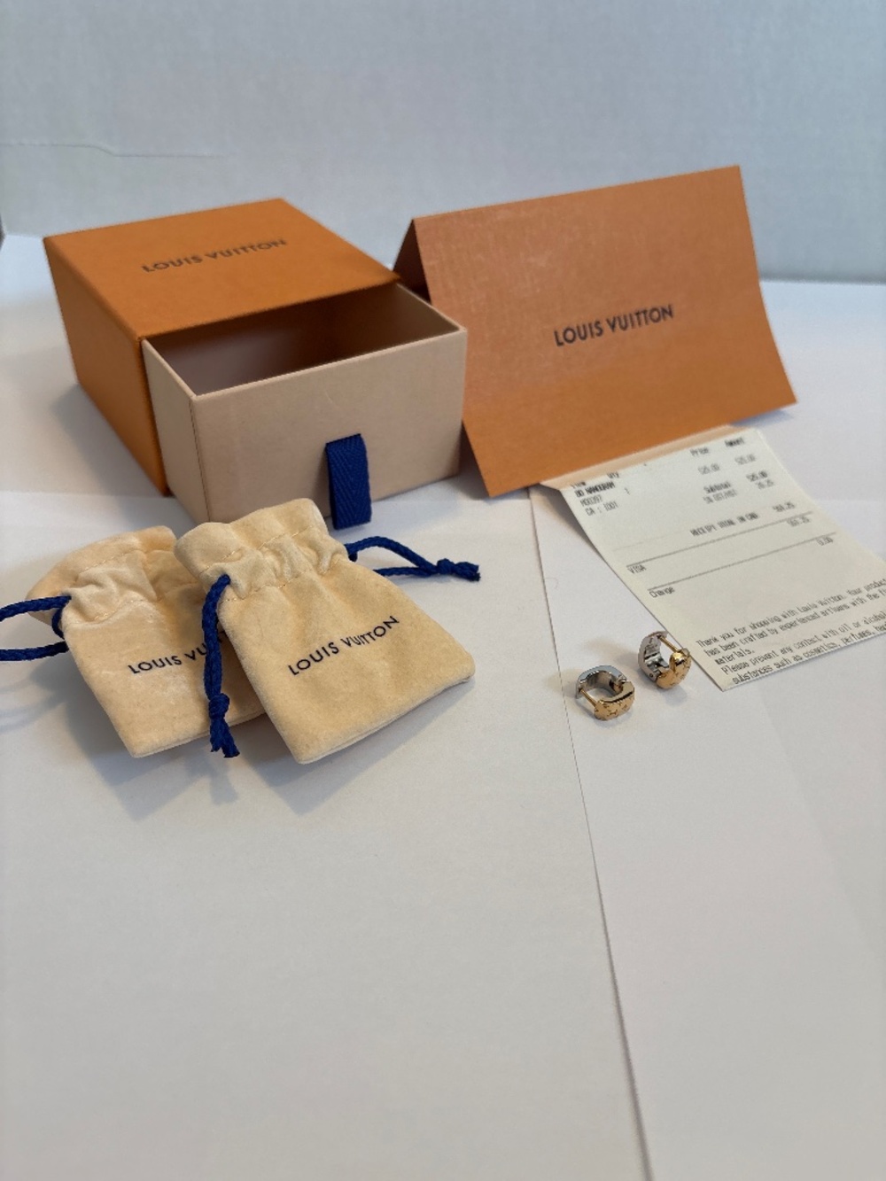 Louis Vuitton Nanogram Huggie Earrings